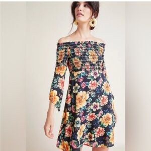 FARM Rio Floral Mini Dress - Black, Yellow, Pink, Green large